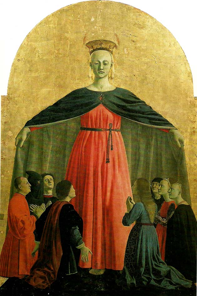 madonna della misericordia, central panel of the polyptych of the misericordia